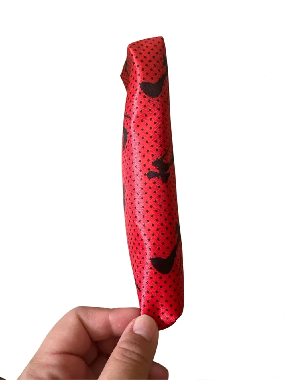 Red and Black Polka Dot Pencil Case with high heels and hats design NIP